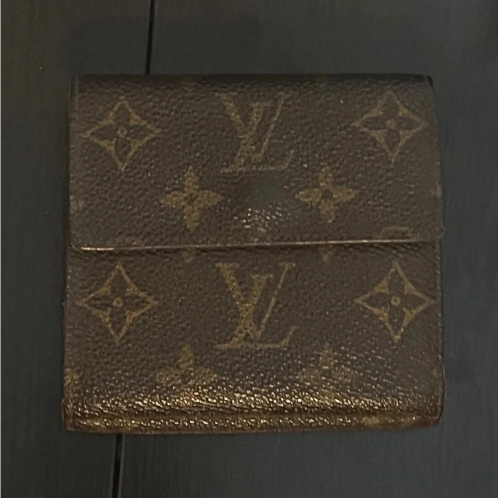 Louis Vuitton Monogram Canvas Compact Wallet in Brown and Gold